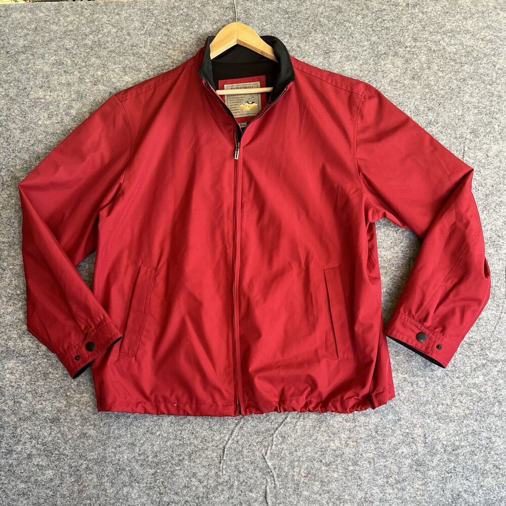 Rainforest Raincoat Jacket Men’s XL Membrane System Red Gorpcore Outdoors Hiking